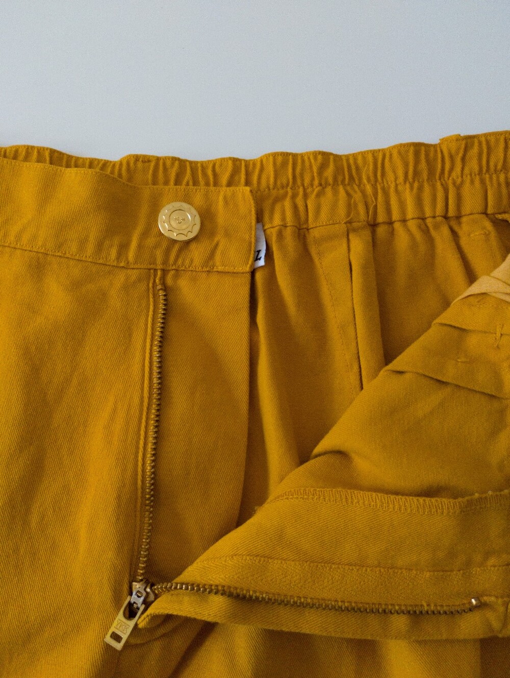 Big Bud Press Mustard Heavyweight Pleated Trousers Pants XL Cotton - Picture 3 of 10